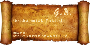 Goldschmidt Matild névjegykártya